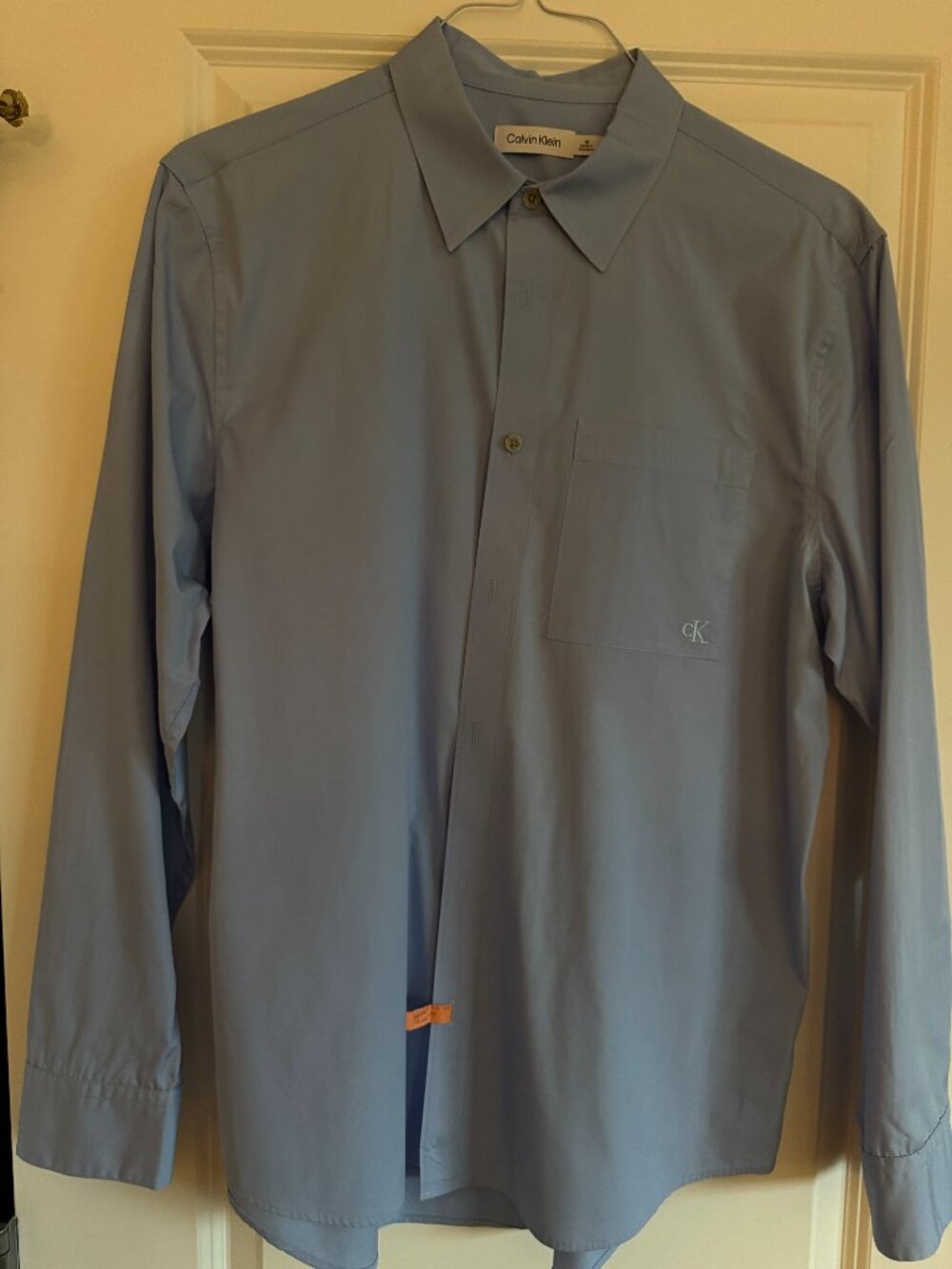 Calvin Klein Men's Dress Shirt Slim Fit - Light Blue - Medium
